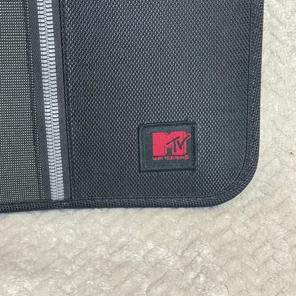 Vintage Y2K MTV‎ 3-Ring Black Red Zip Binder Trapper Keeper Nostalgic Novelty